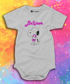 Snoopy Breast Cancer Pink Awareness Baby Onesie.jpeg