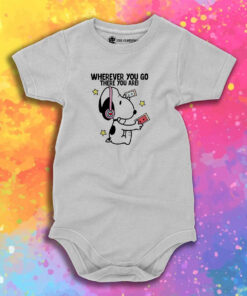 Snoopy Wherever You Go There You Are Baby Onesie.jpeg