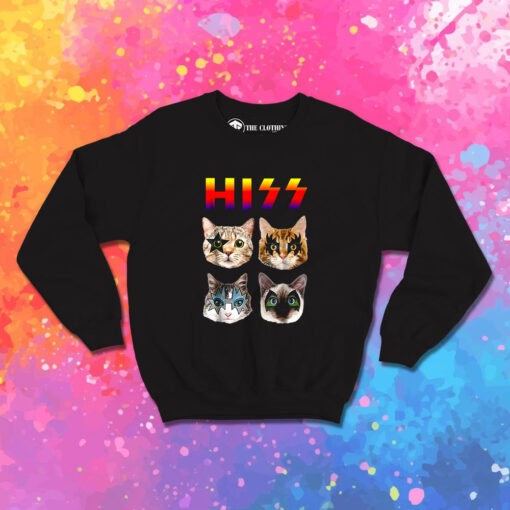 Hiss Funny Cats Kittens Rock Rockin Sweatshirt 1.jpeg