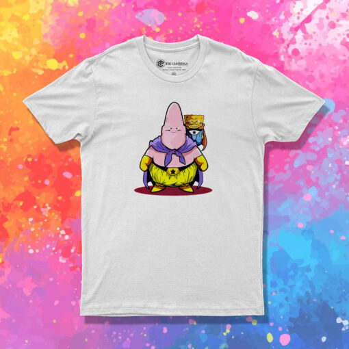 Saiyan SpongeBob Majin Buu Funny T Shirt 1.jpeg