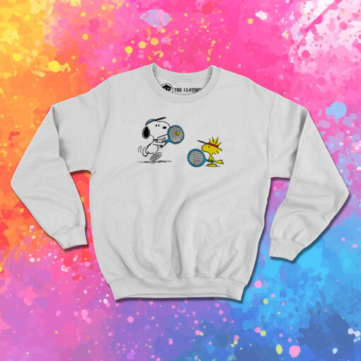 Snoopy and Woodstock Tennis Sweatshirt 1.jpeg