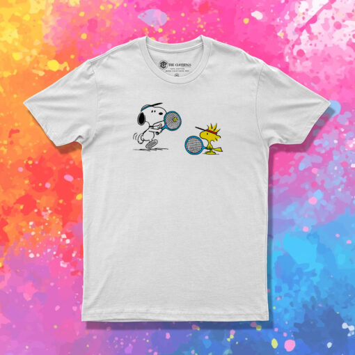 Snoopy and Woodstock Tennis T Shirt 1.jpeg